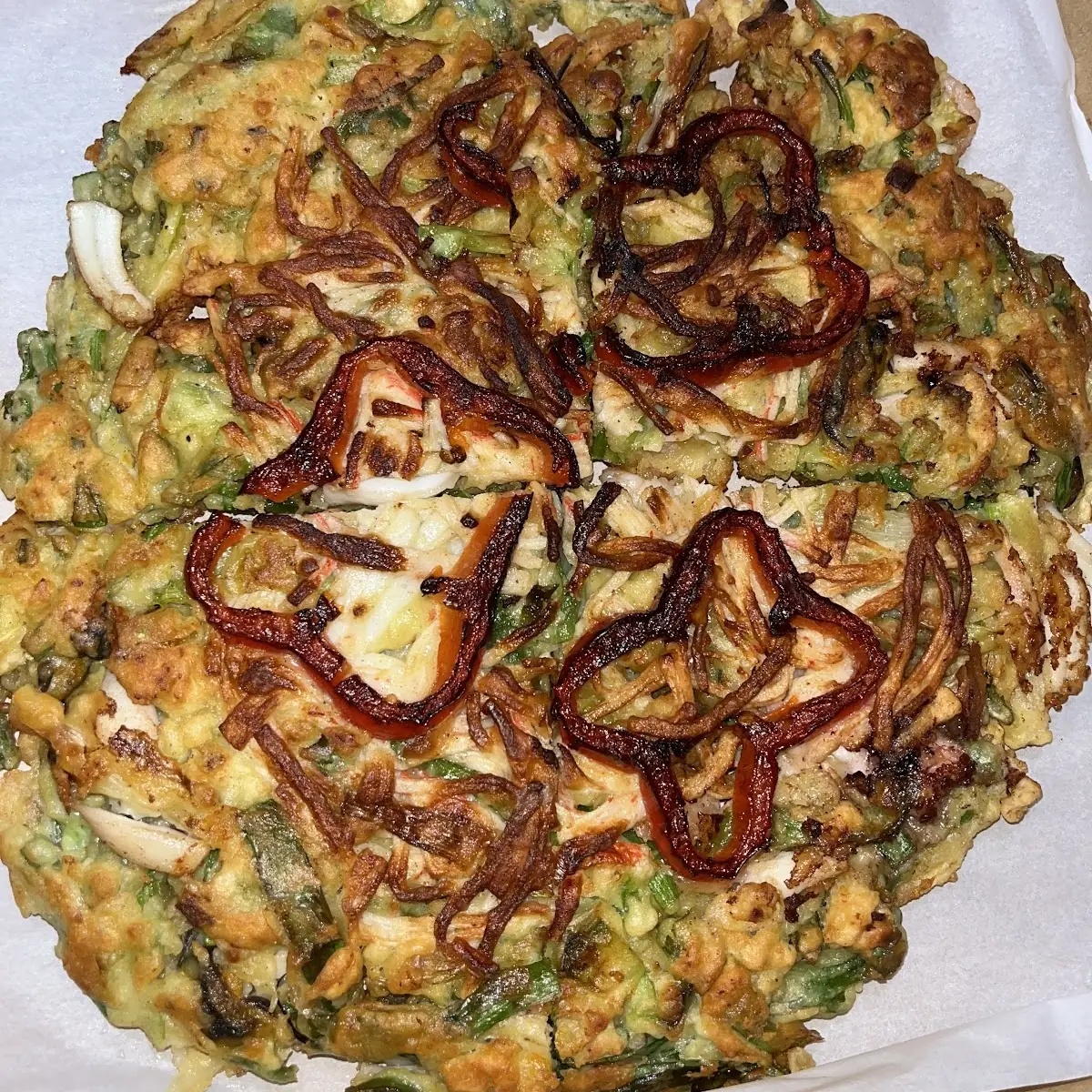 해물 파전 korean style seafood pancake