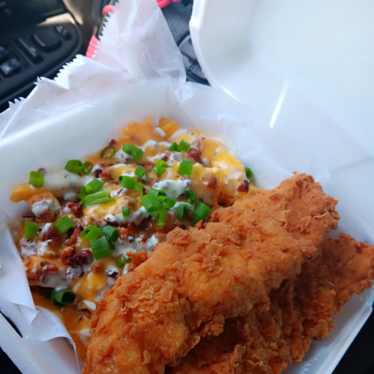 Chicken Strips with Loaded Fries