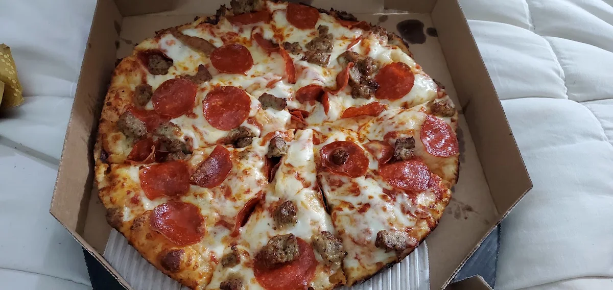 Pan Pizza 2 Topping Pepperoni and Italian Sausage