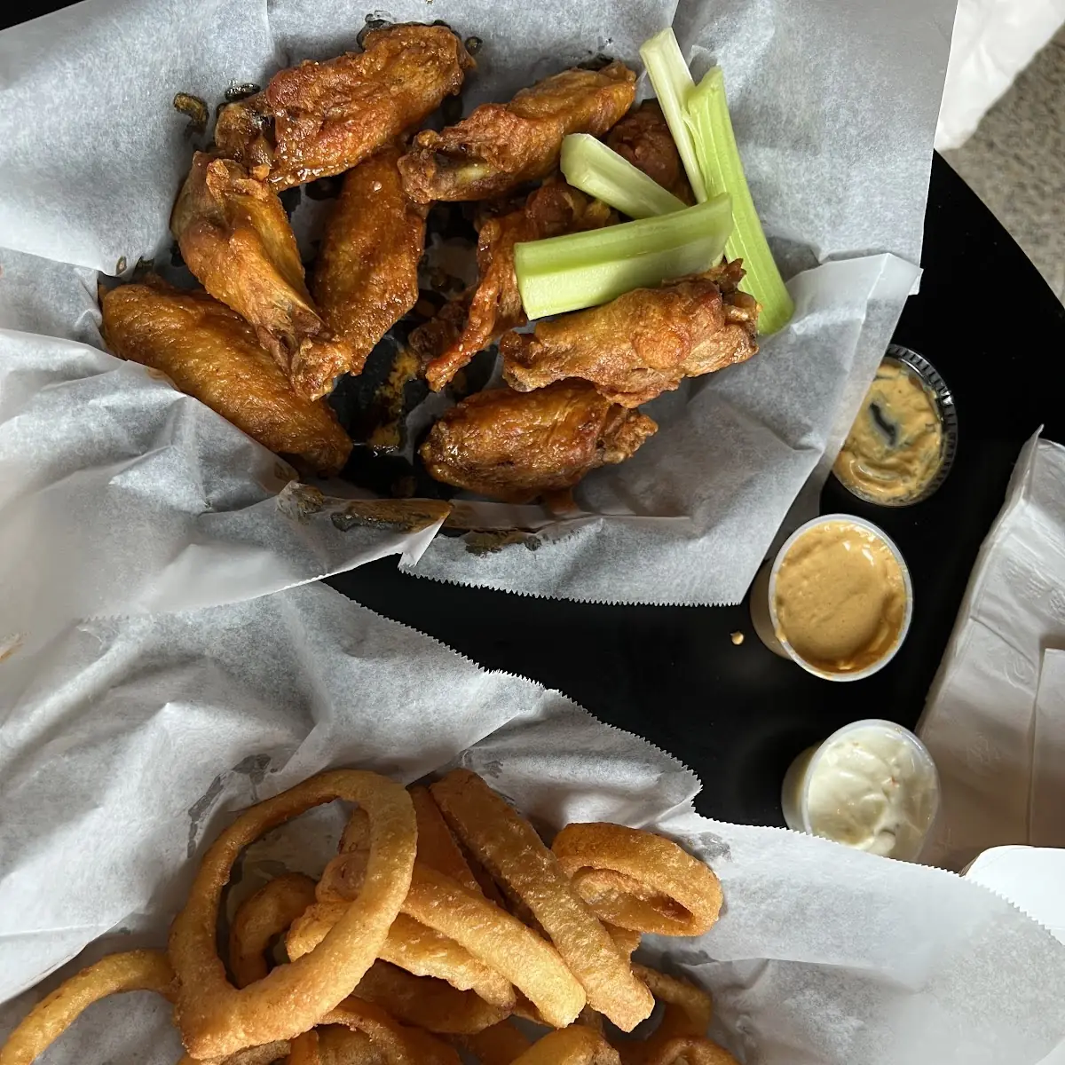 Buffalo Wings Onion Rings