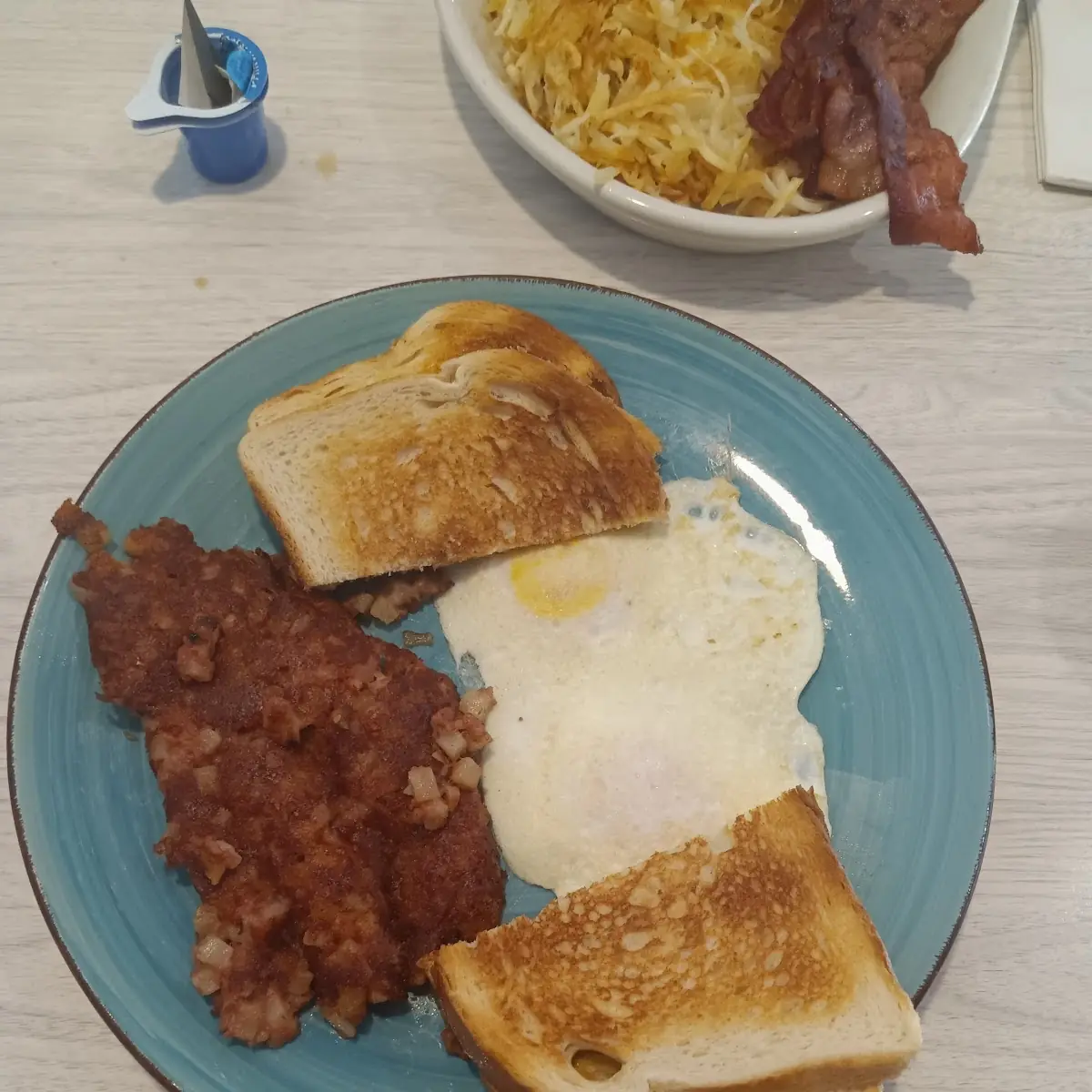 Yeah Browns Eggs Sour Dough Toast