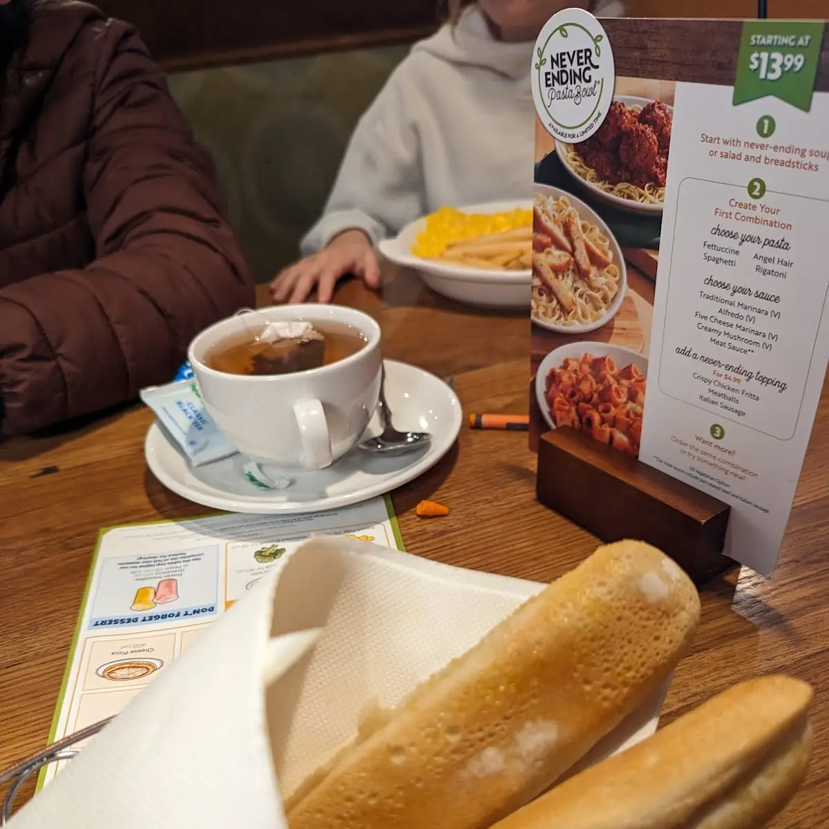 Salad and Bread Sticks