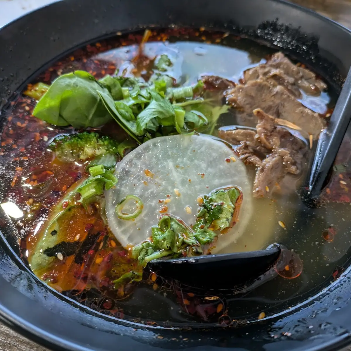 Beef Noodle Soup in Spicy Broth