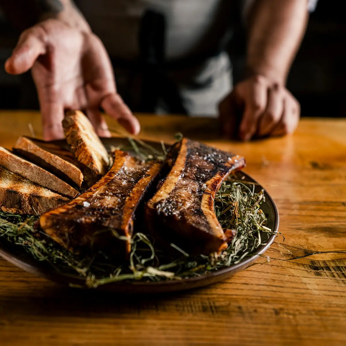 Hay Smoked Bone Marrow