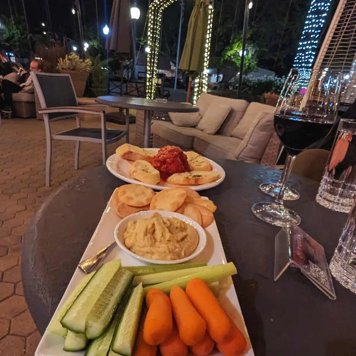 Hummus Plate and Meatballs
