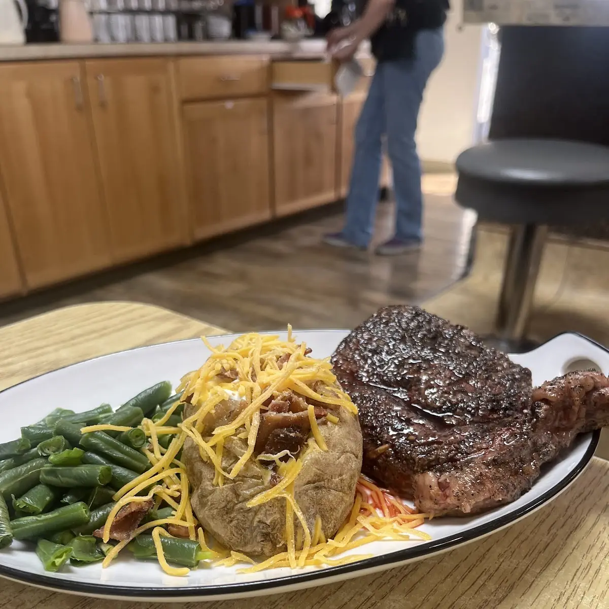 Rocking Rib-Eye Steak Dinner