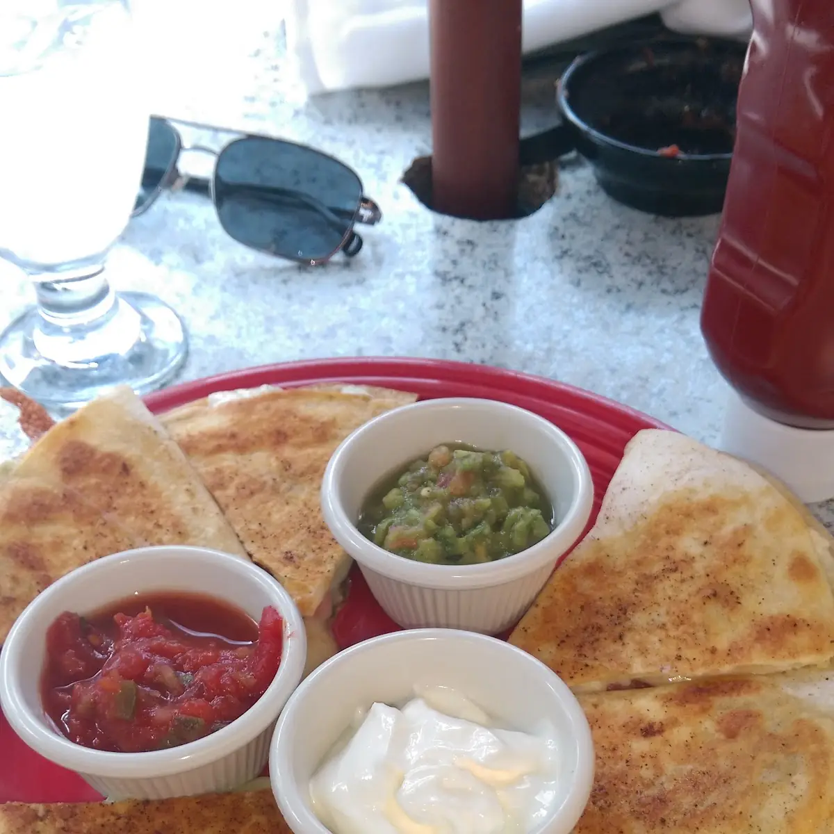 Goat Cheese and Pesto Quesadilla