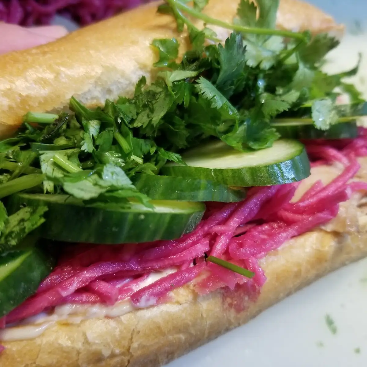 Chicken Bahn MI, Salt Spring Coffee - Ganges Cafe & Kitchen