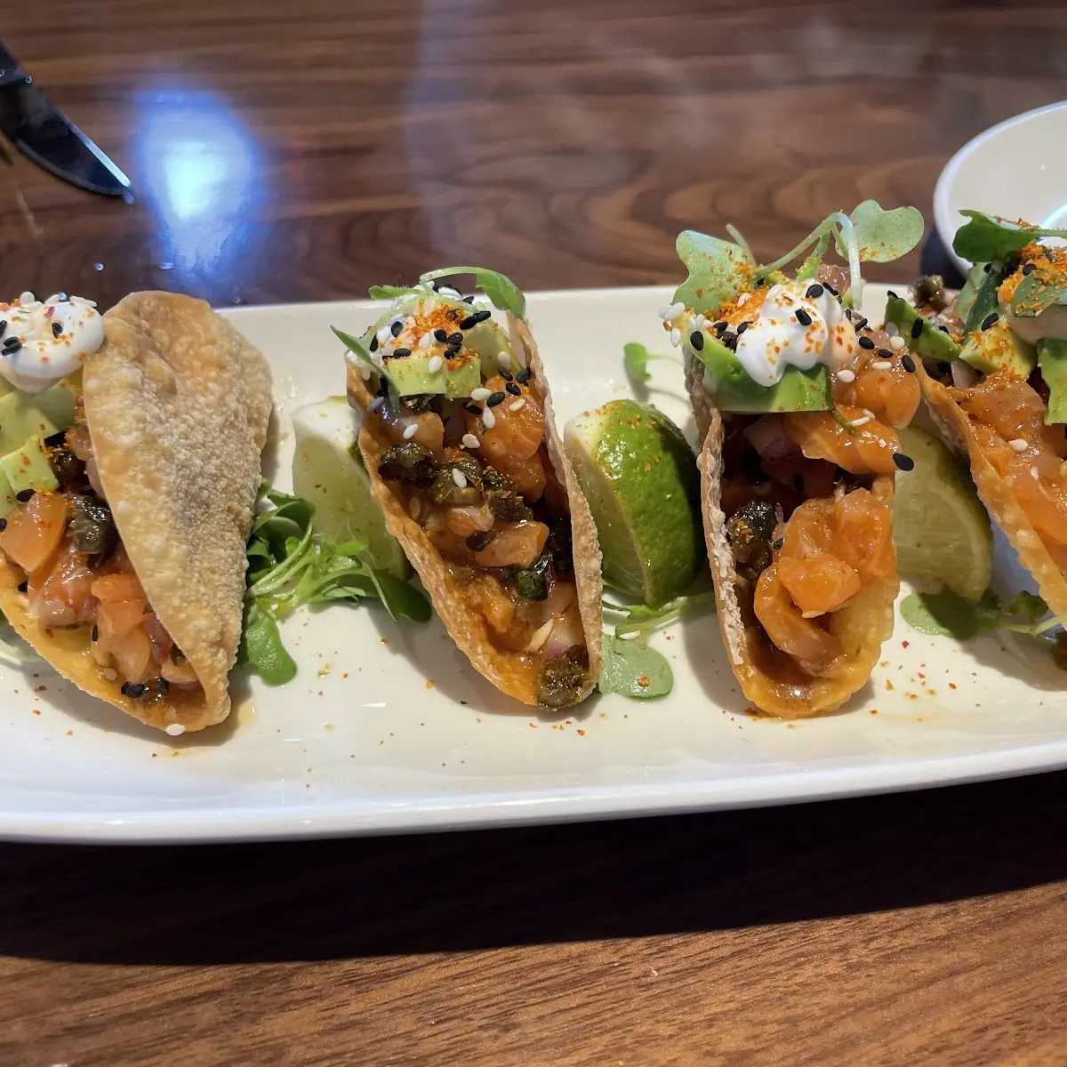 Salmon Poke Tacos