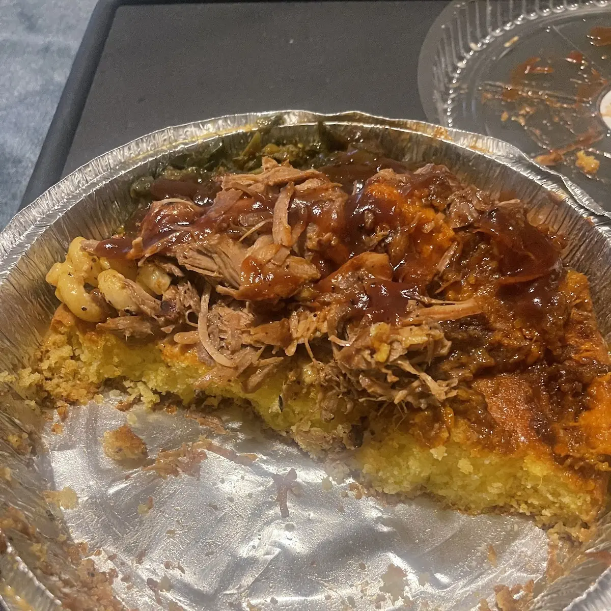 Half Eaten Big Back Dish with Smoked Turkey