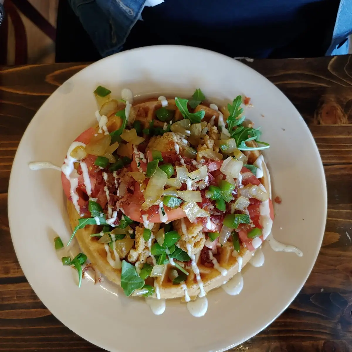 Chorizo Egg & Queso Waffle