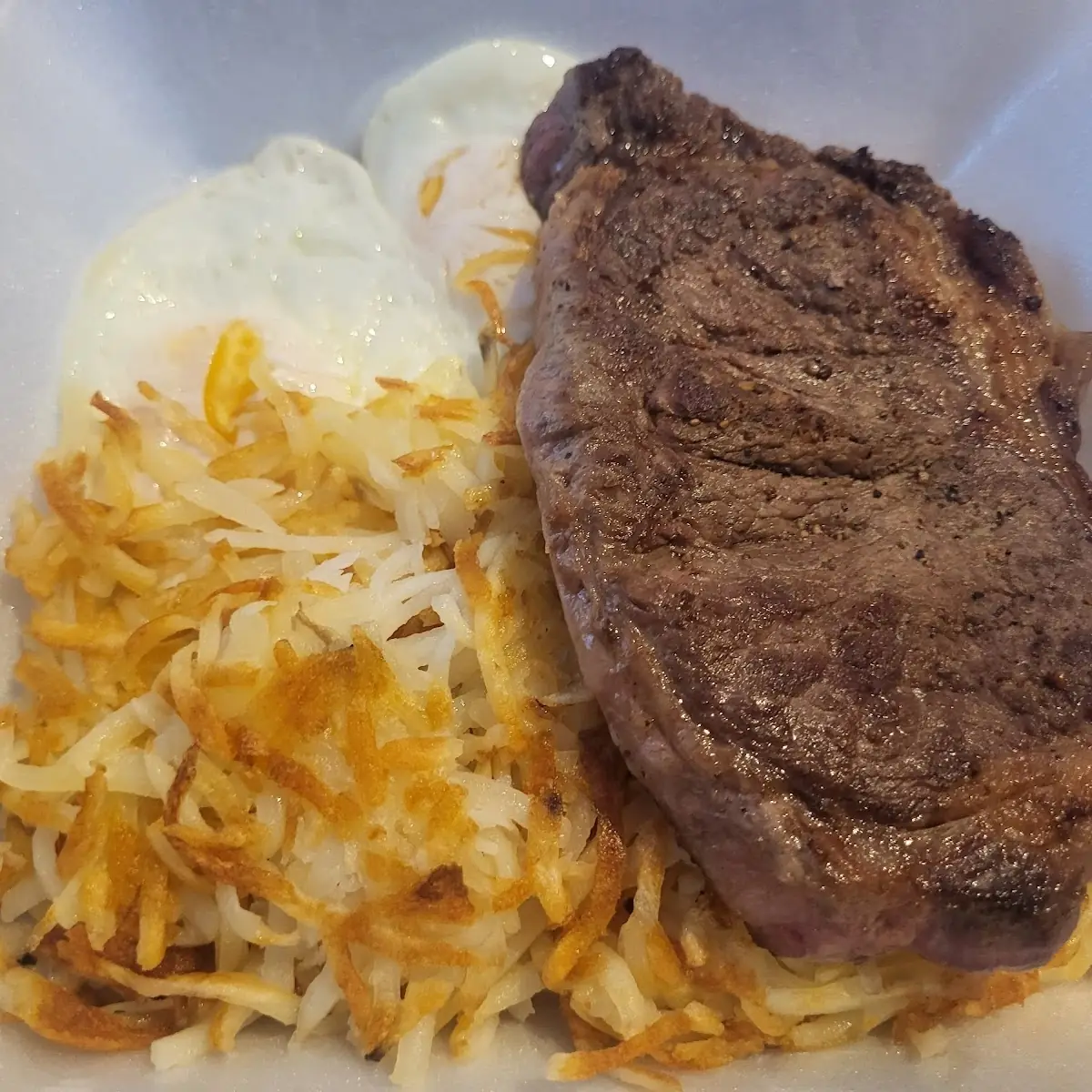 Steak and Eggs with Hash Browns