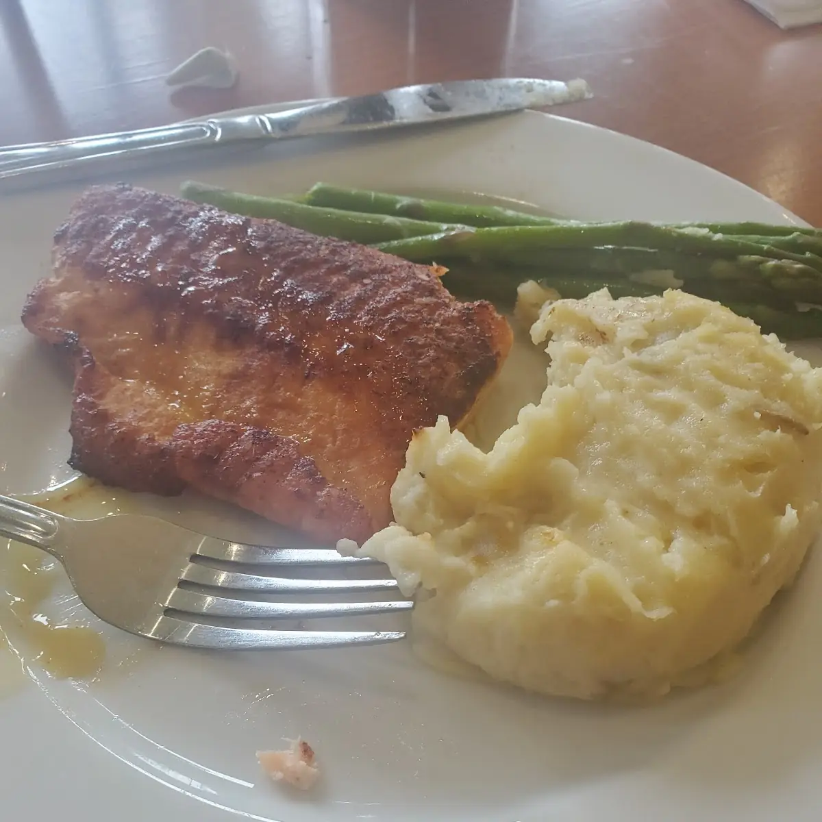 Salmon Mashed Potatoes Asparagus
