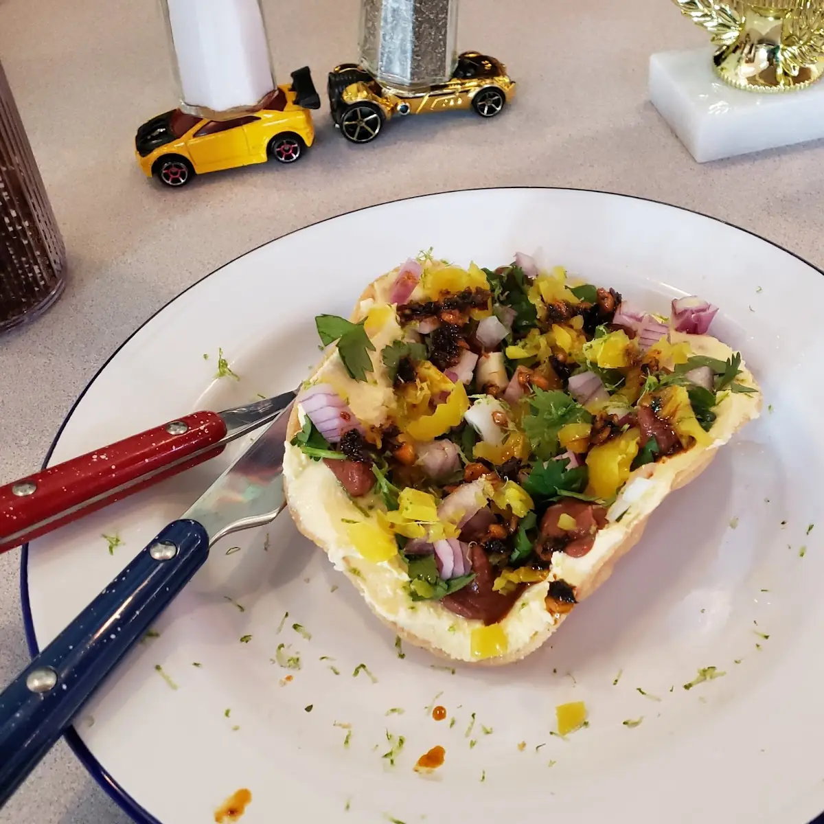 Deviled Egg Tostada