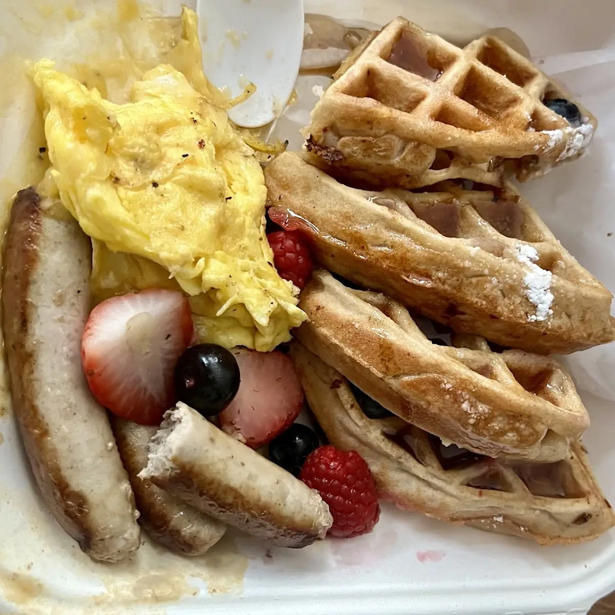 Supreme Waffle Breakfast with Turkey Sausage