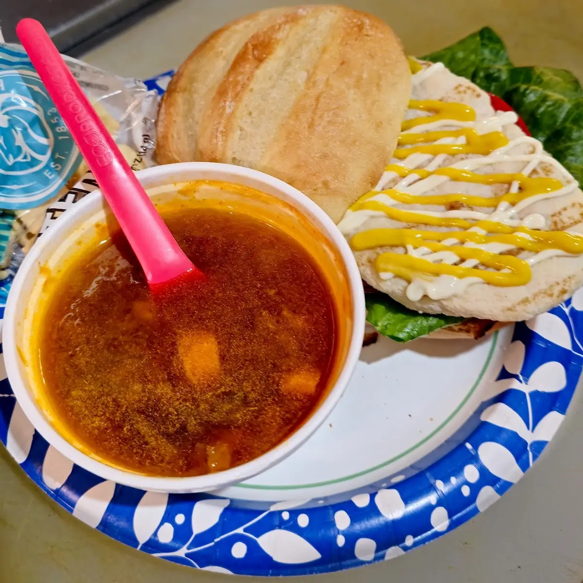 Chicken Sandwich & Vegetable Soup