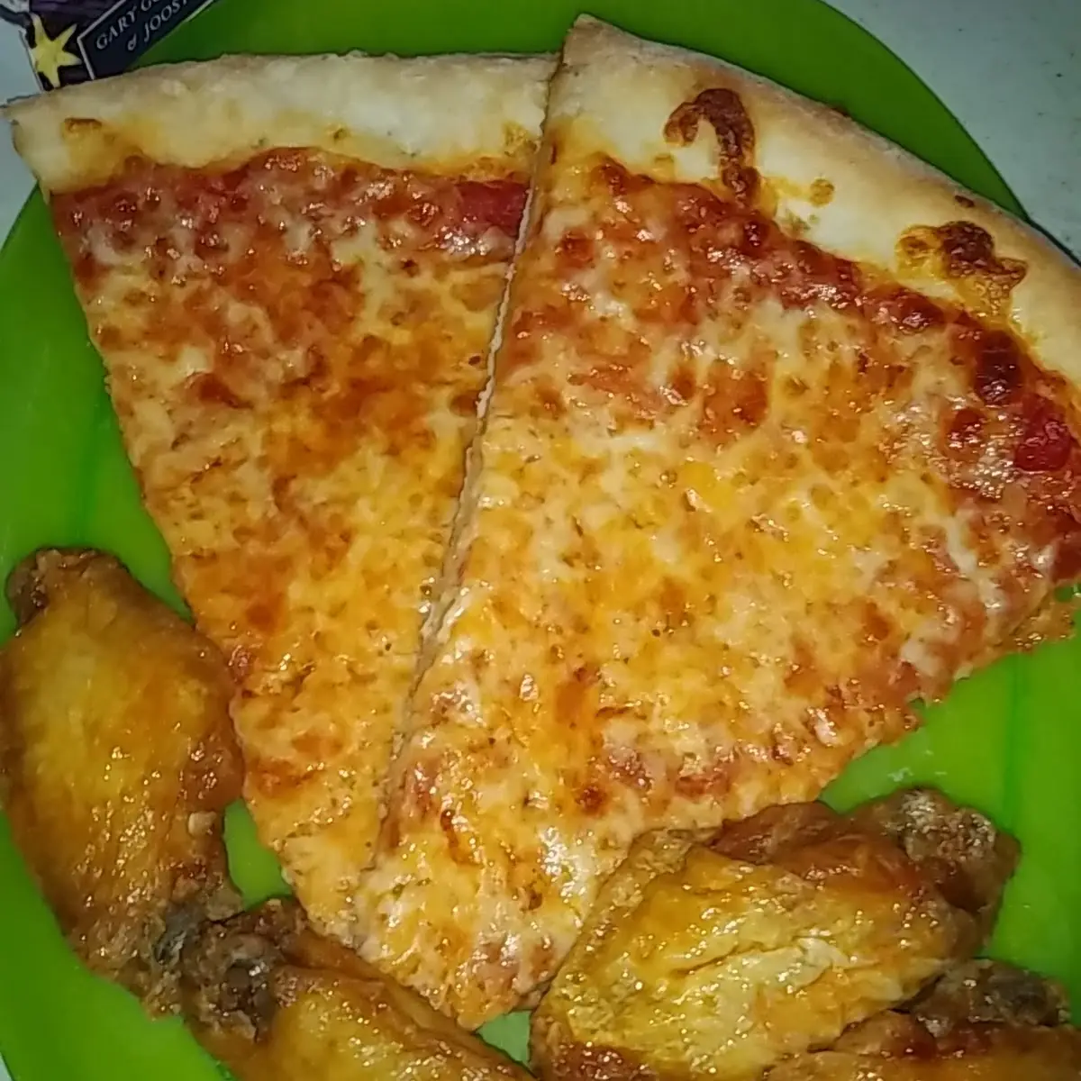 Cheese Pizza and Buffalo Wings