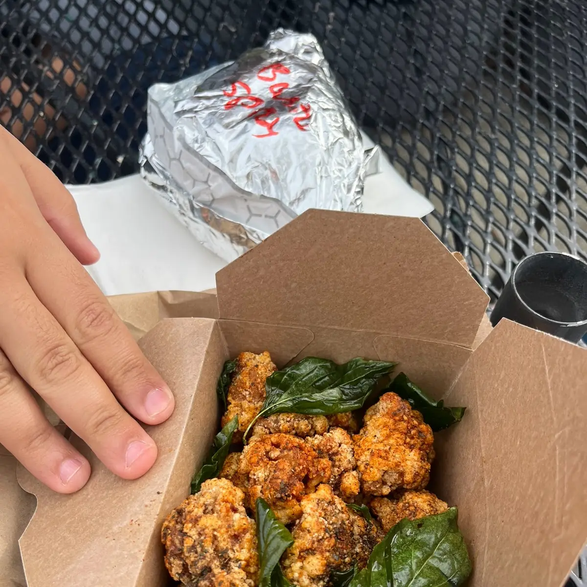 Crispy Popcorn Chicken with Fries