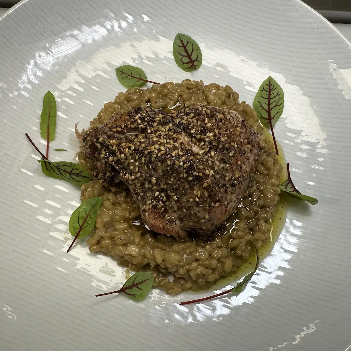 Zaatar Chicken with Stewed Freekeh