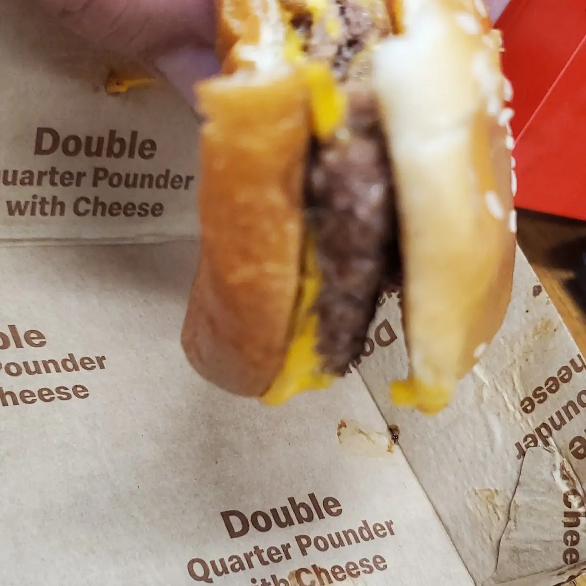 Single Patty Double Quarter Pounder