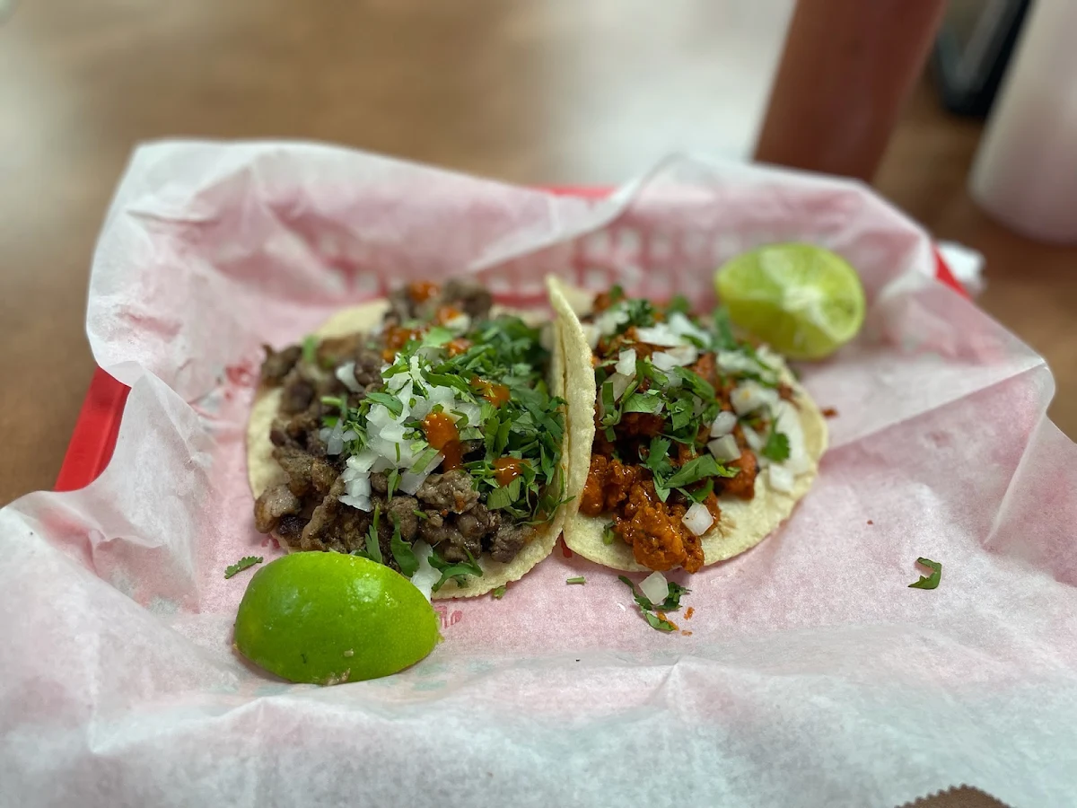 Carne Asada Taco and Al Pastor Taco