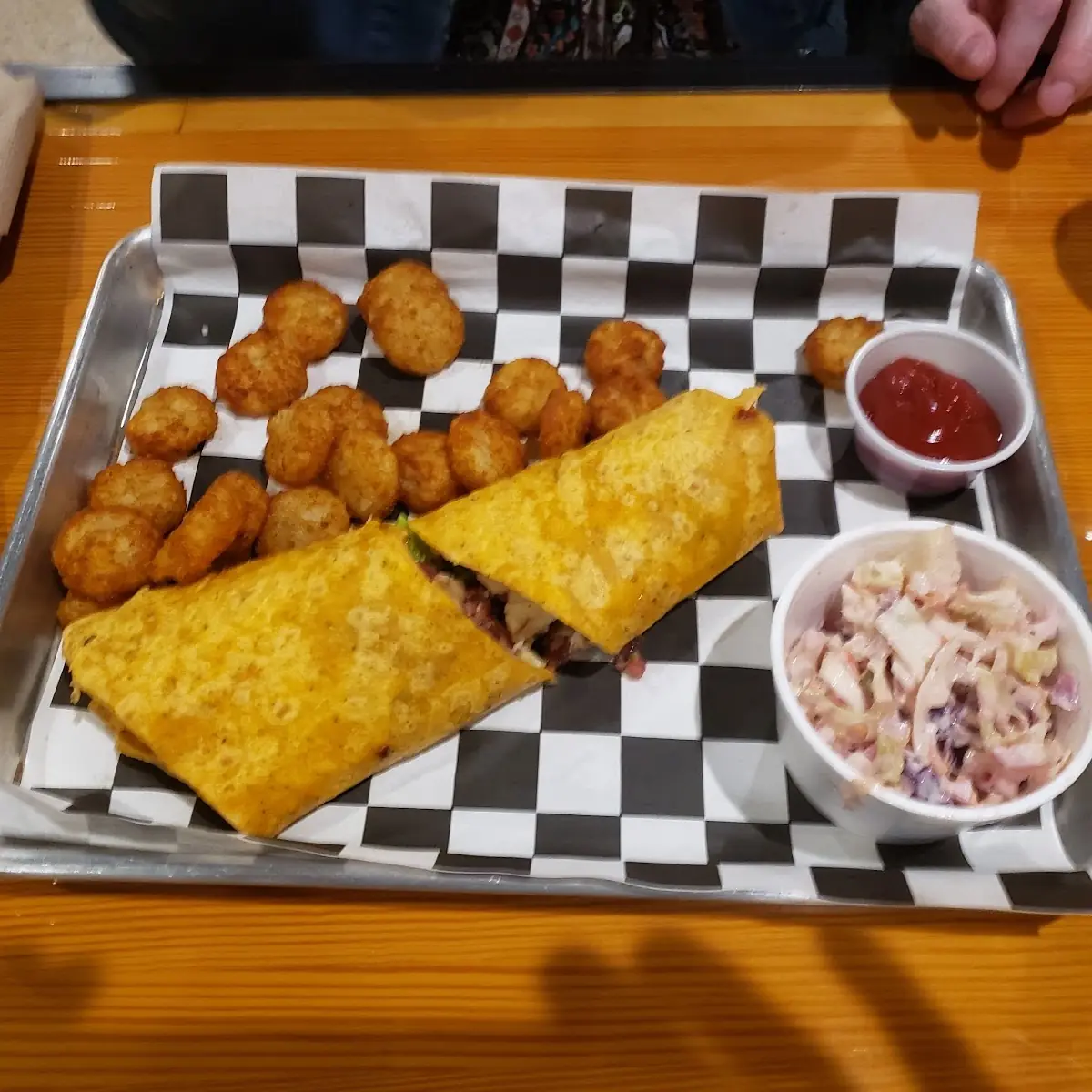 Chicken Wrap with Tots