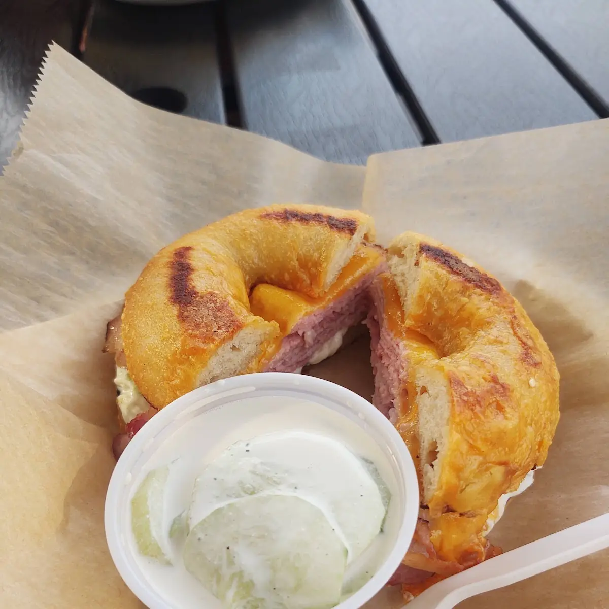 Ham and Cheese Bagel Sammy