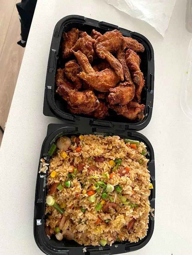 Hot Dog Rice and Wangs