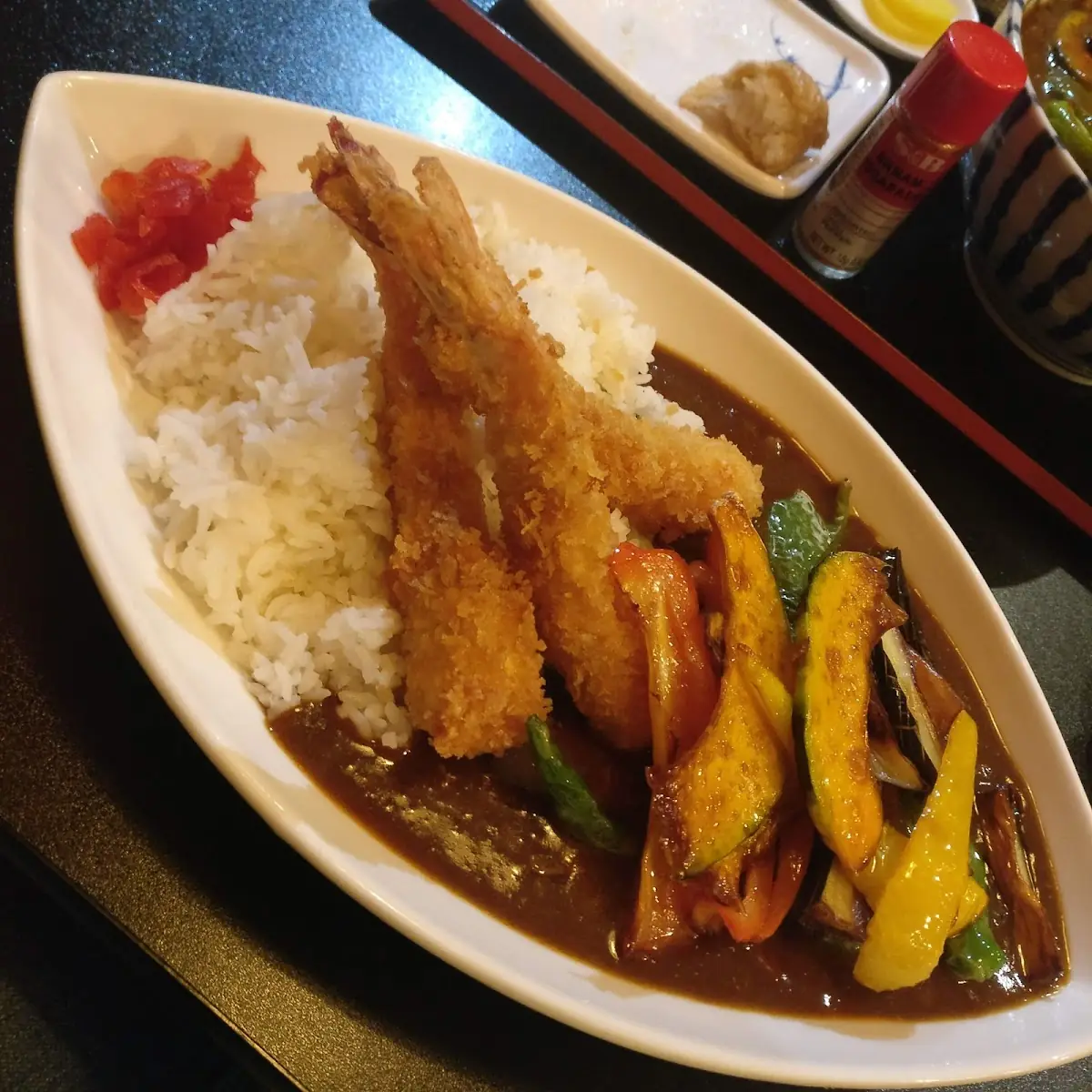 Fried Shrimp Curry with Added Vegetables
