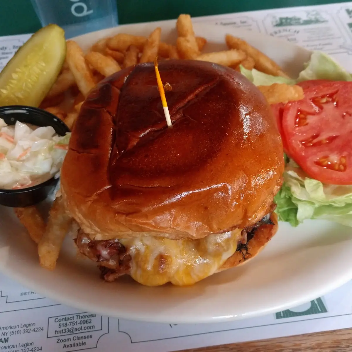 Pulled Pork Topped with Cheddar Cheese Sandwich Deluxe