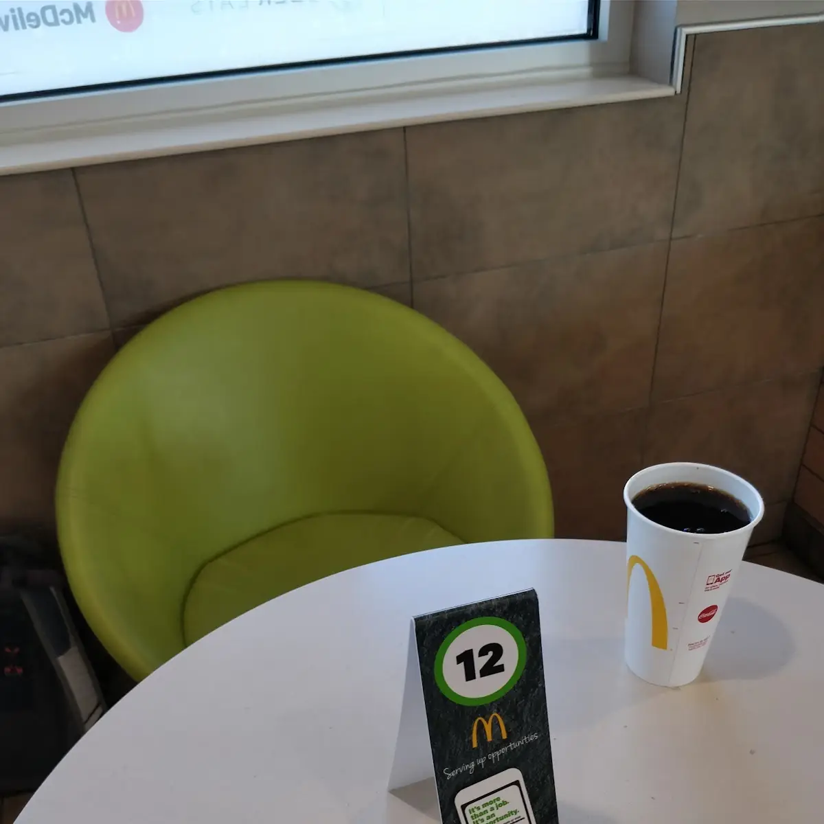 Drink and a Table Number