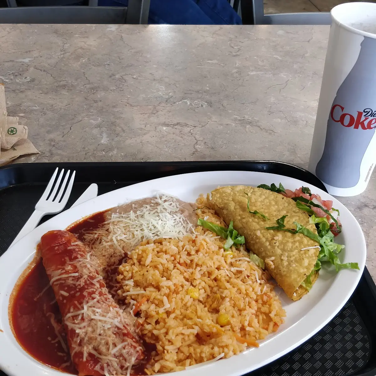 Taco Enchilada Combo Plate