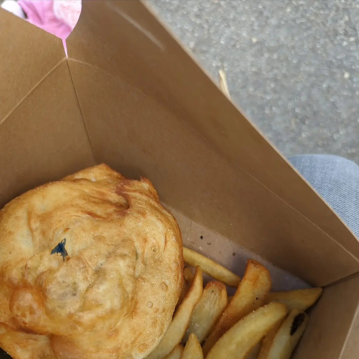 Fry Bread Burger and Fries
