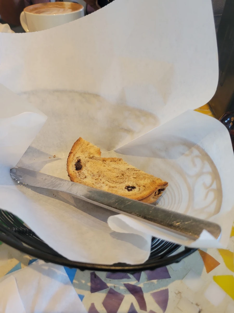 Toasted Cinnamon Raisin Bagel Almost Gone