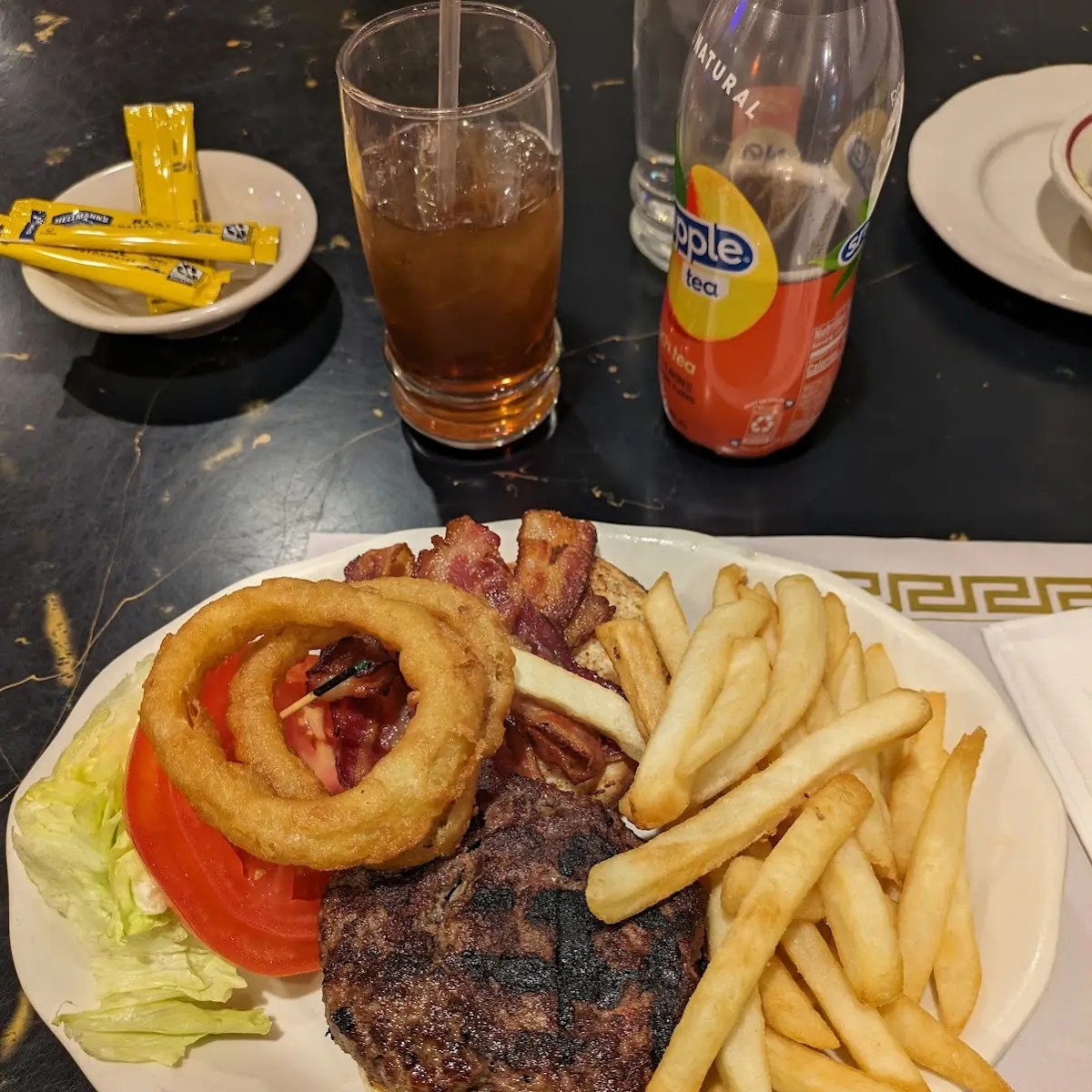 Deluxe Hamburger Well-Done with Fries