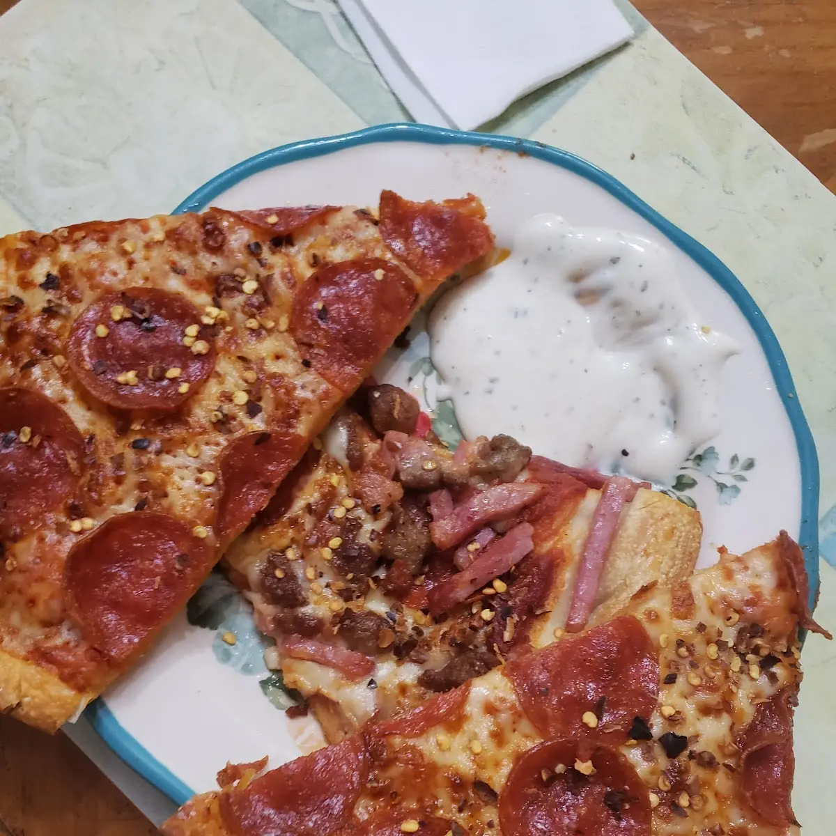 Meat Lovers and Thin Crust Pepperoni Pizza