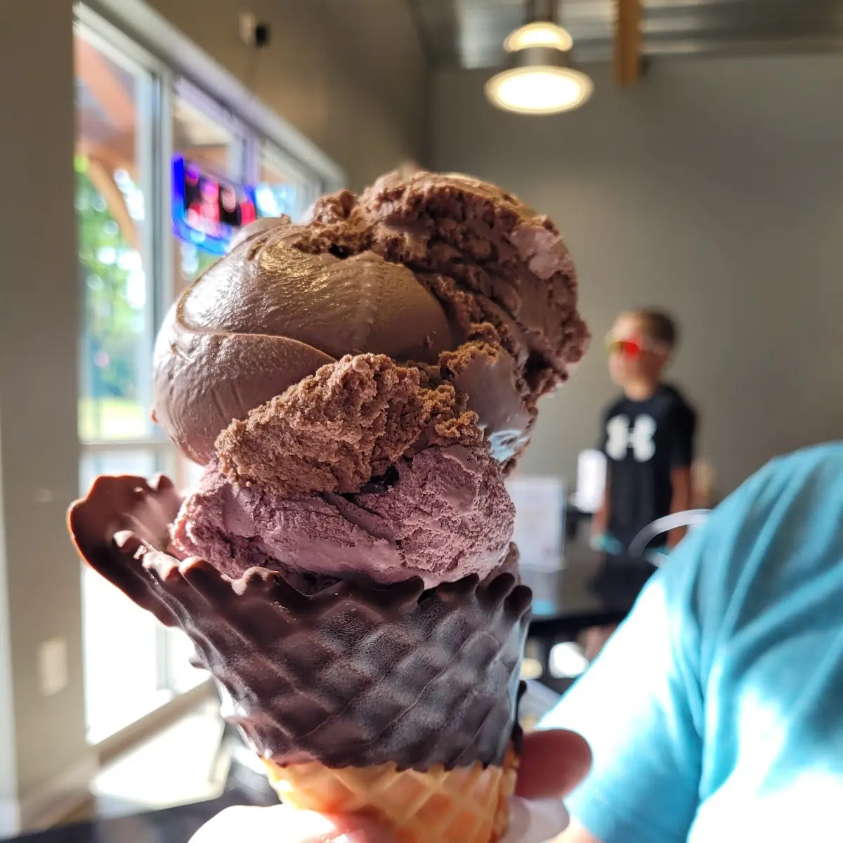 Two Scoops Chocolate Raspberry and Hocolate Chocolate Peanut Butter Cup
