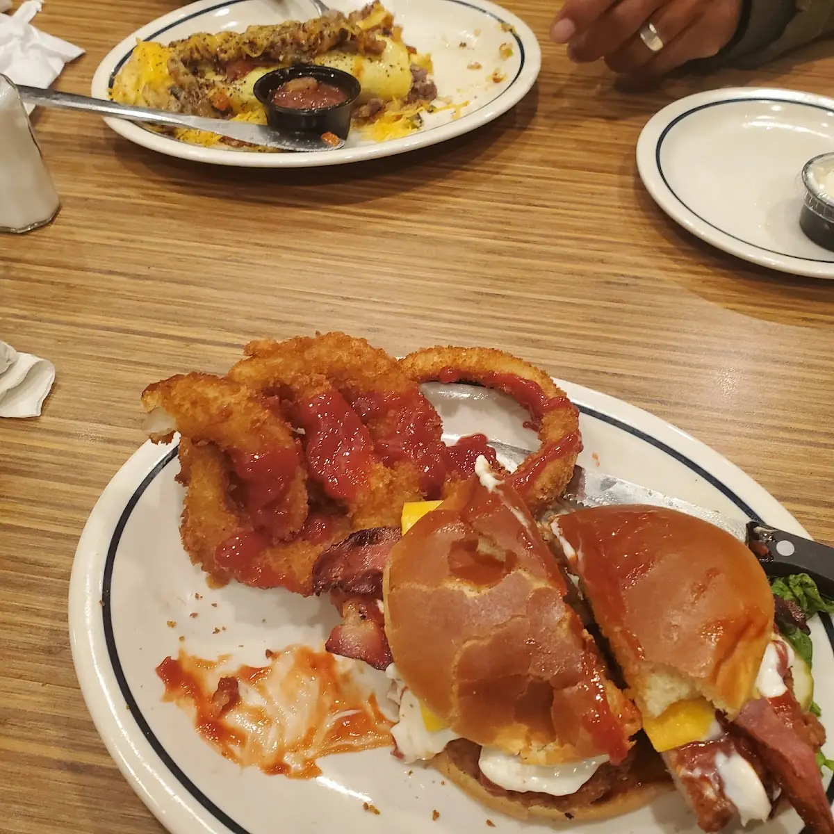 Bacon Cheeseburger Combo with Onion Rings