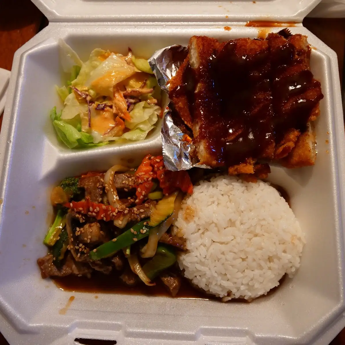 Chicken Katsu and Beef