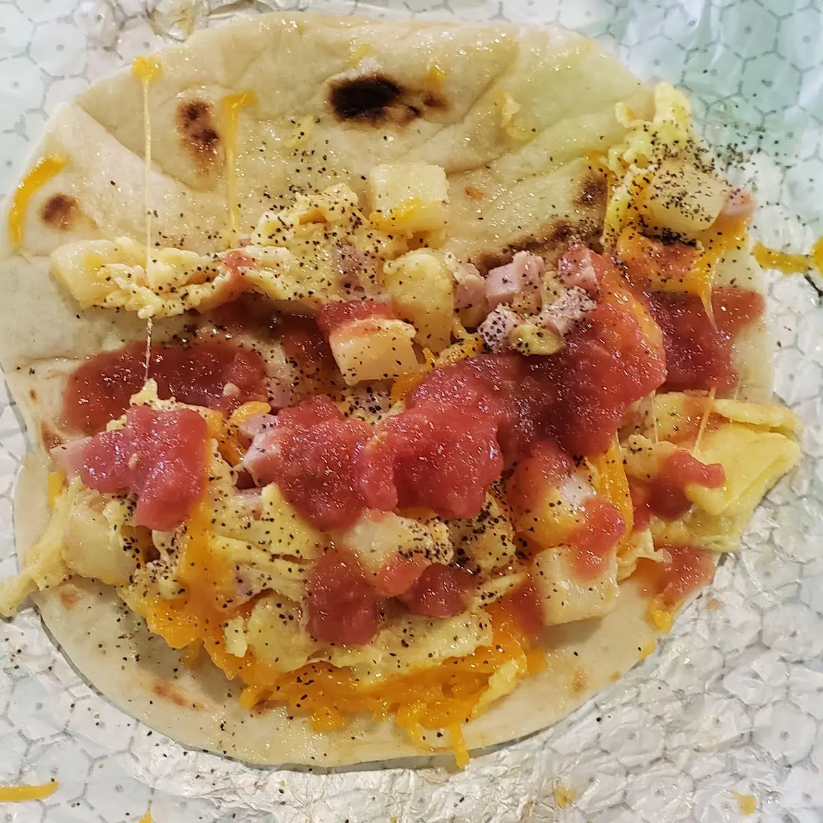 Potato Ham Egg and Cheese