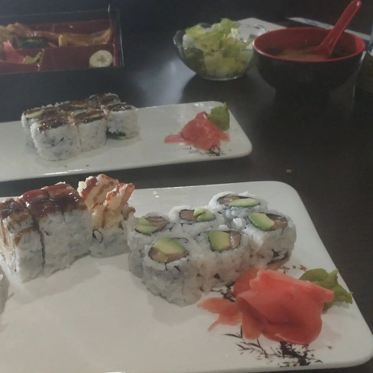 Salmon Avocado and Shrimp Tempura Roll