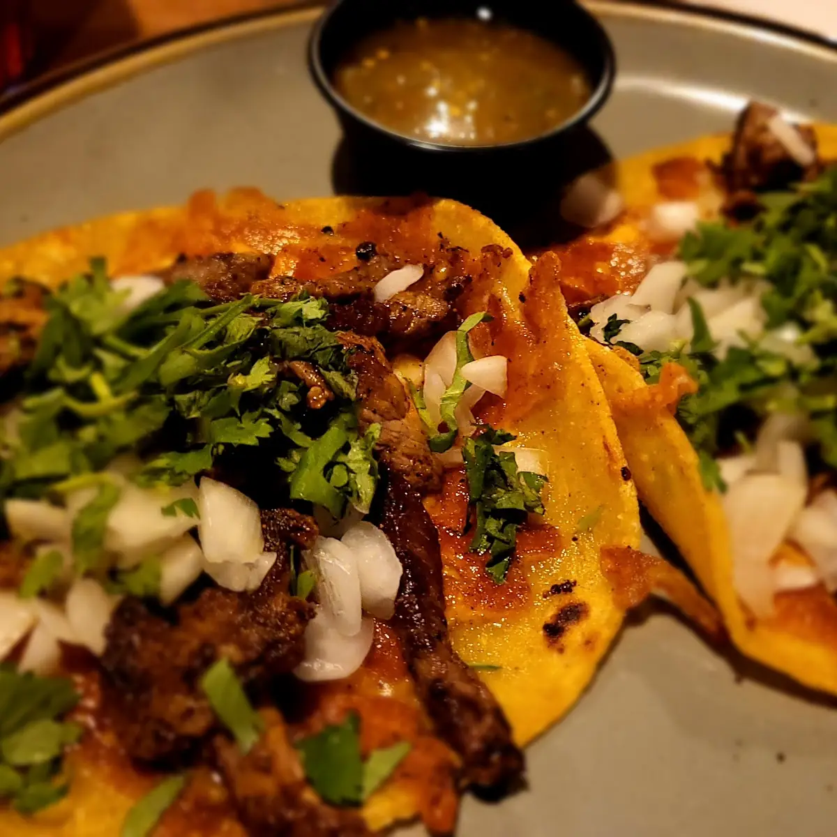 Pastor Tacos with Grilled Queso