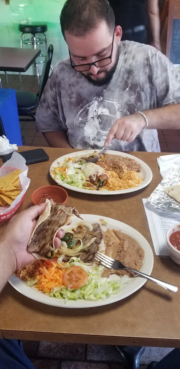Bi Steak Plate and Chile Relleno Plate Dinner