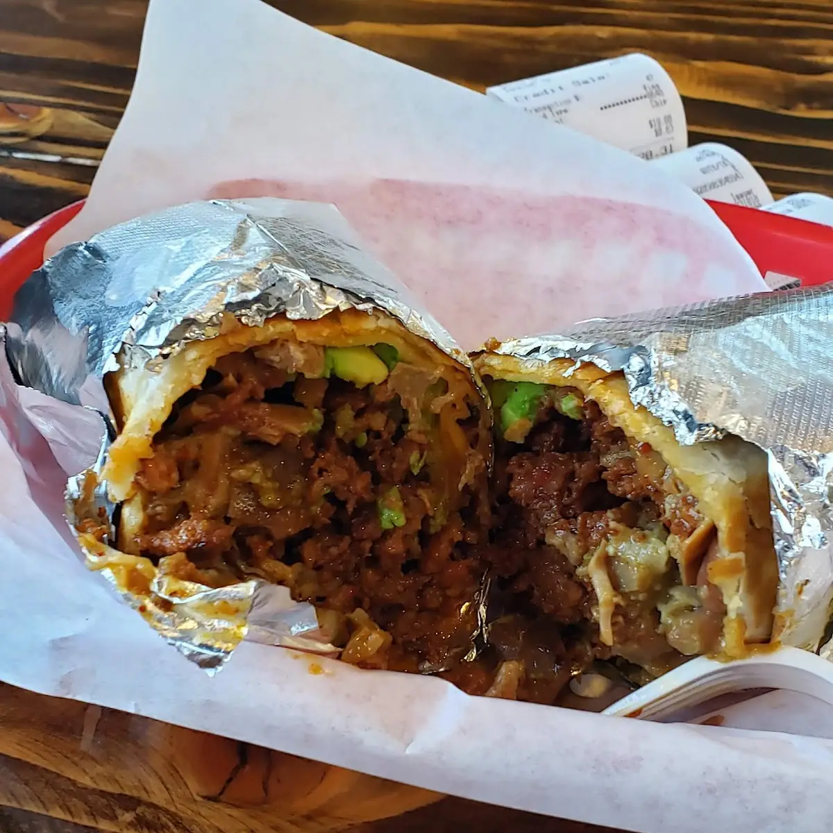 Buche and Chorizo Grilled Burrito