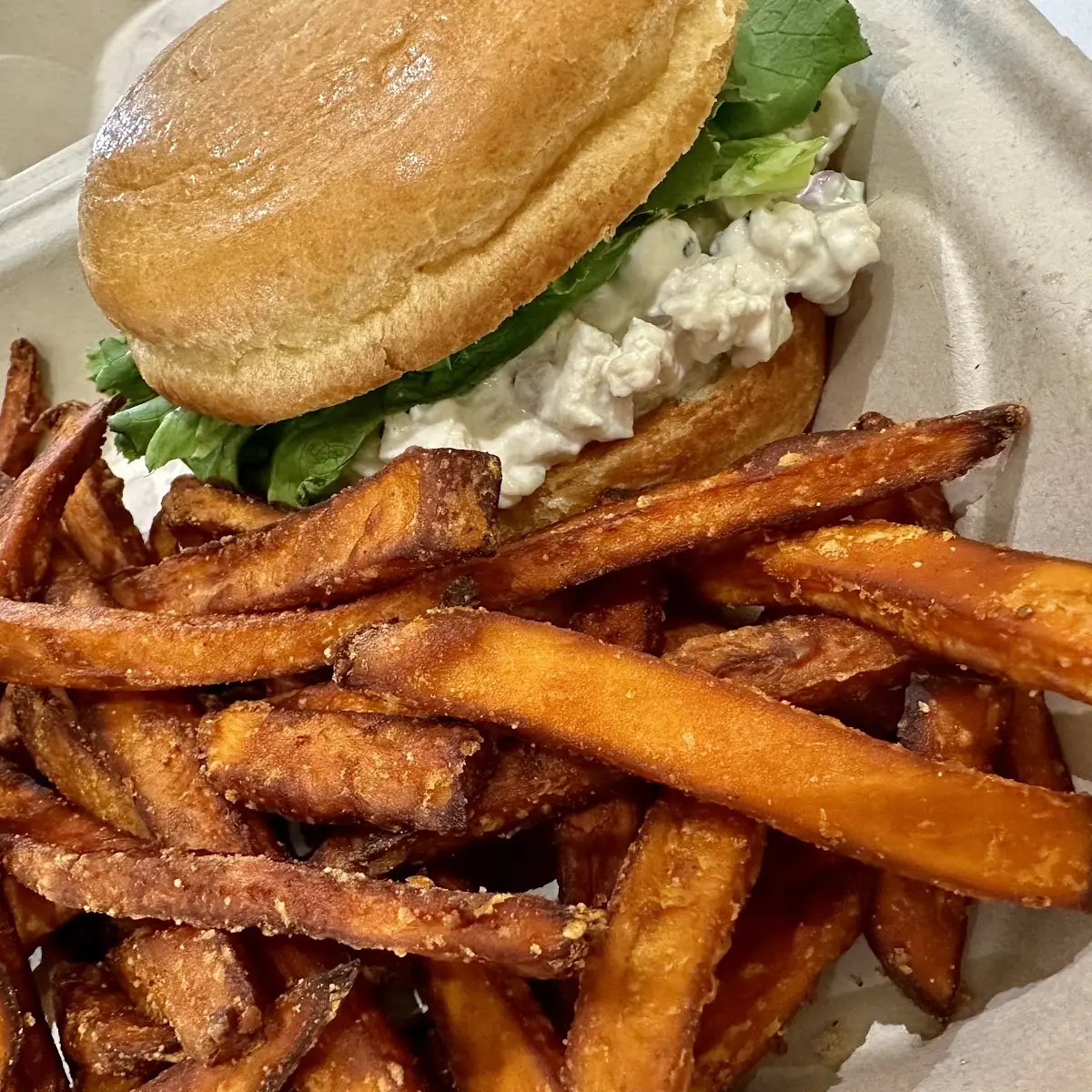 Chicken Salad on a Croissant Bun