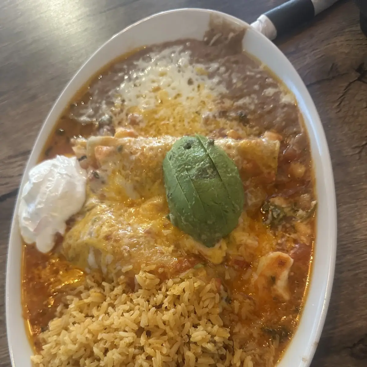 Chile Verde Chimichanga Combo Plate