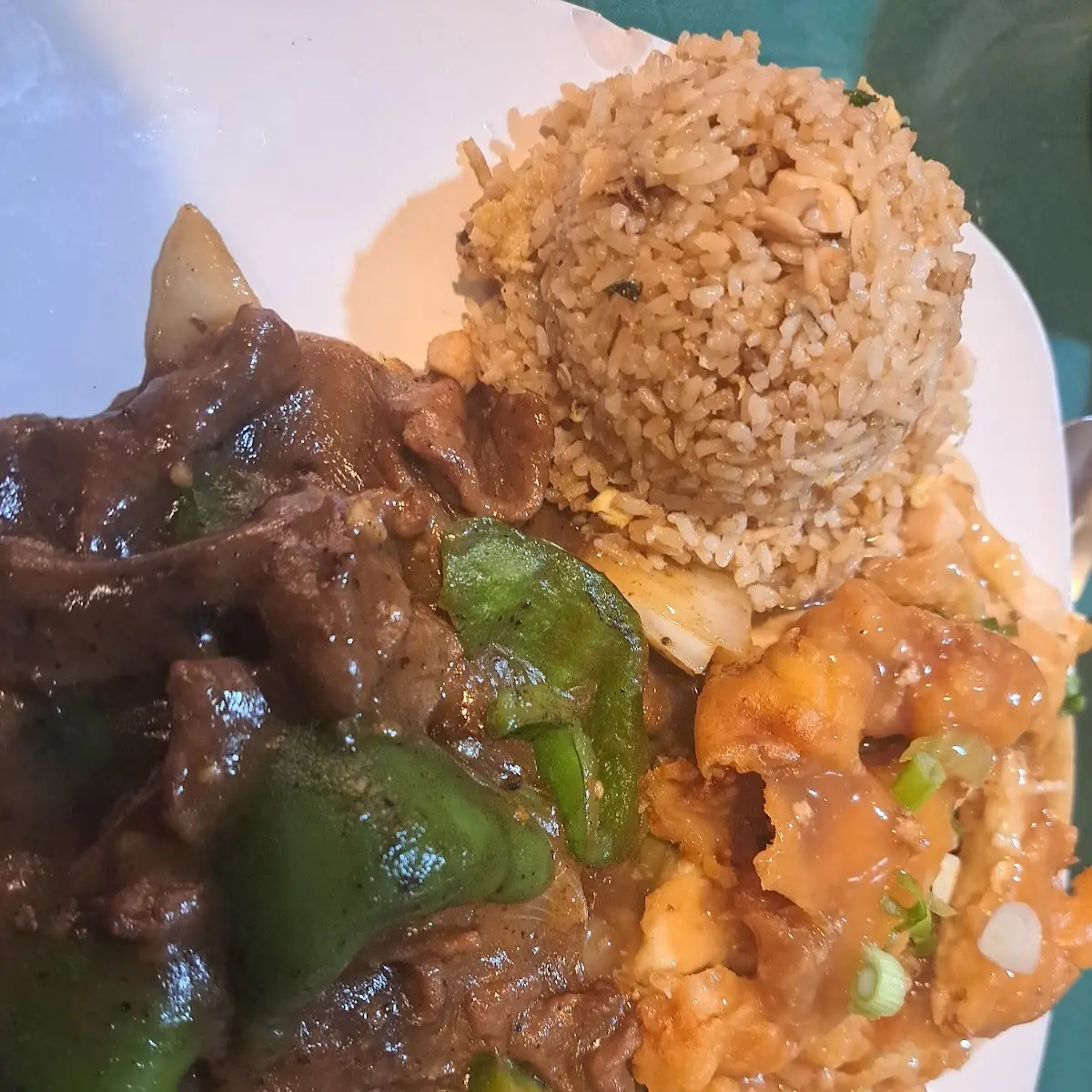 Orange Chicken and Pepper Steak