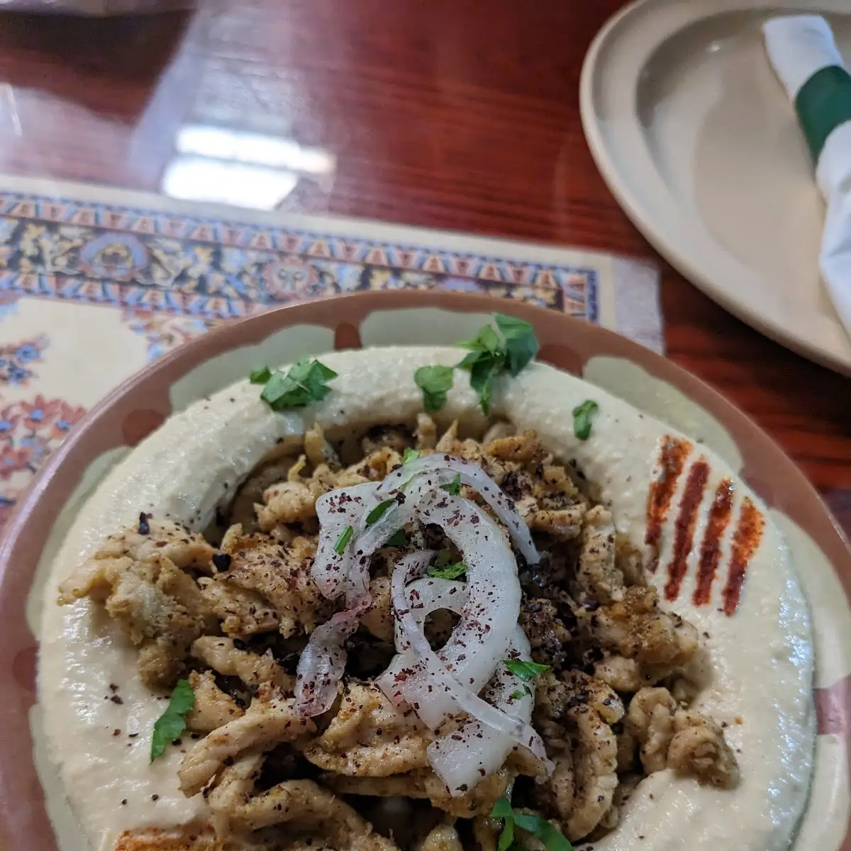 7. Hummus (With Meat or Chicken Shawarma)