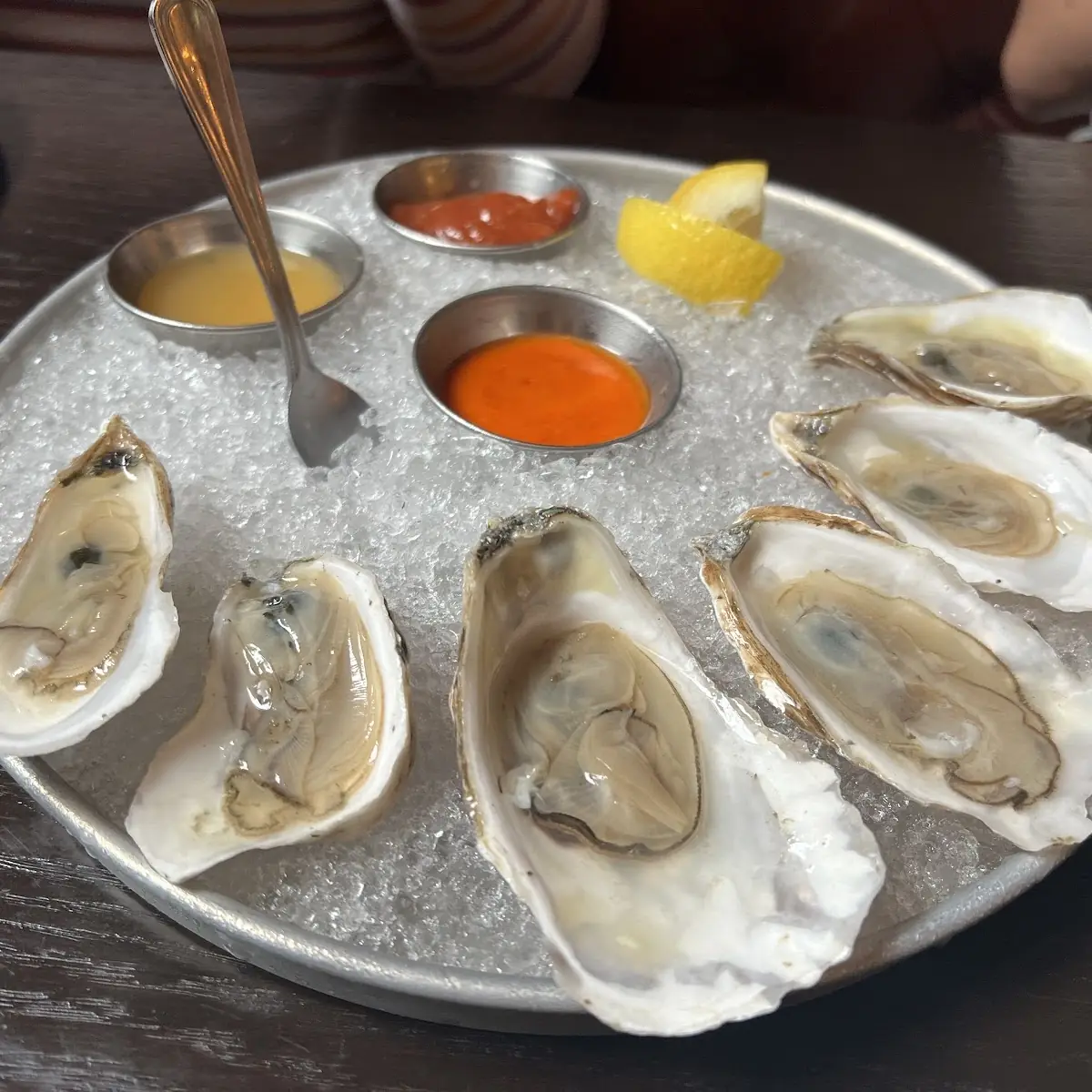 Fresh Oysters and Margherita Pizza