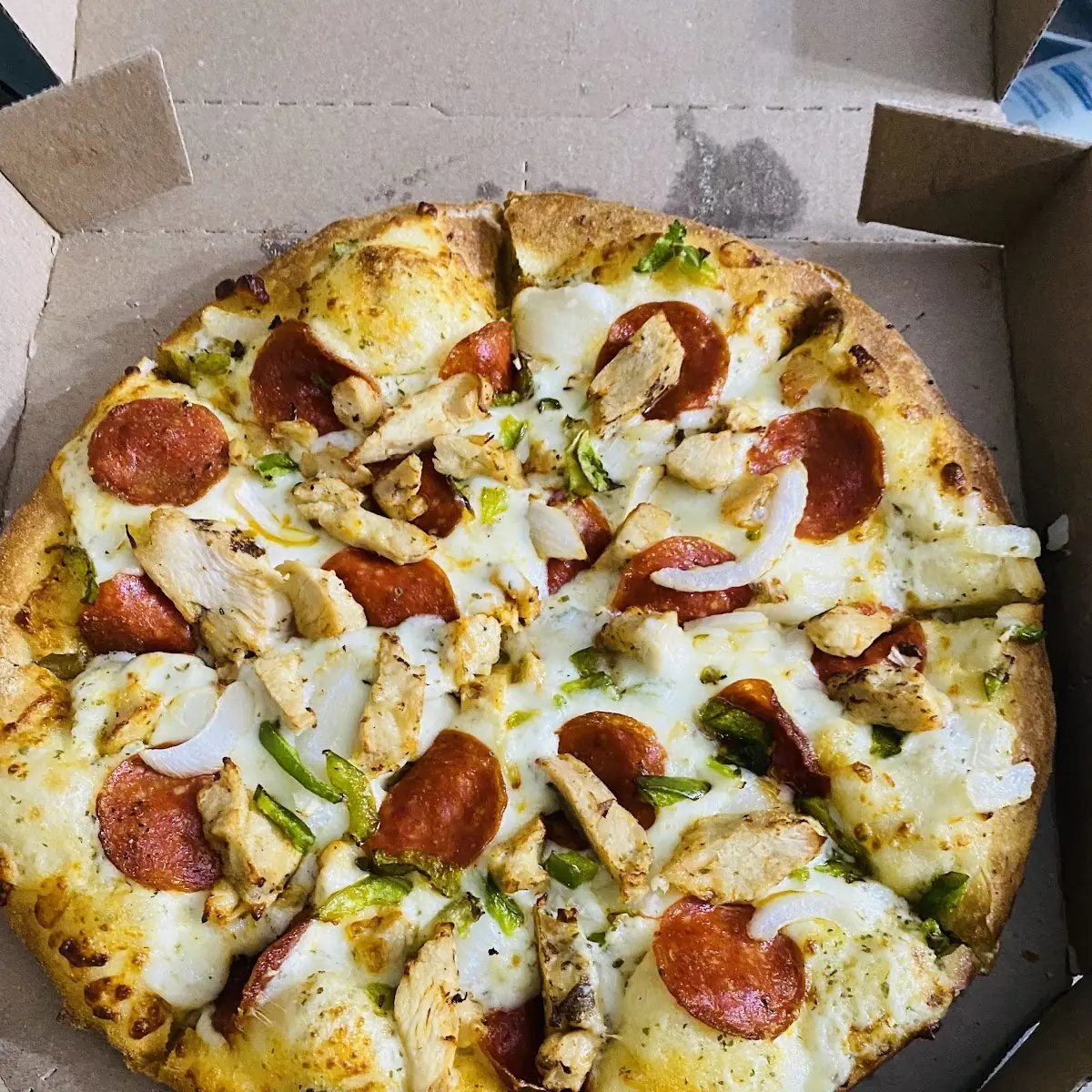 Chicken and Pepperoni Pizza